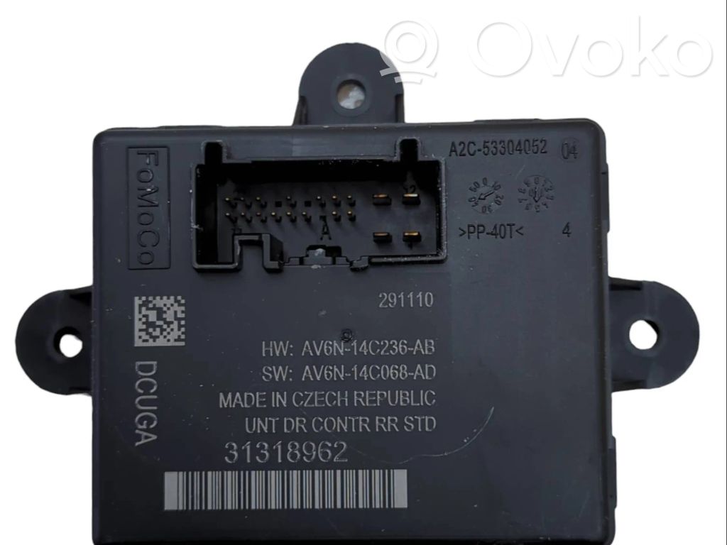 Door control unit/module   31318962,AV6N14C068AD,AV6N14C236AB,291110