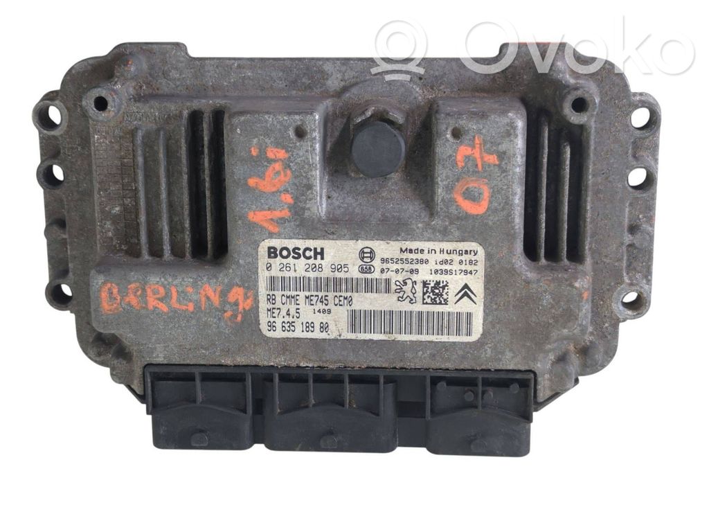 Engine control unit/module   0261208905,9663518980,9652552380,1039S17947