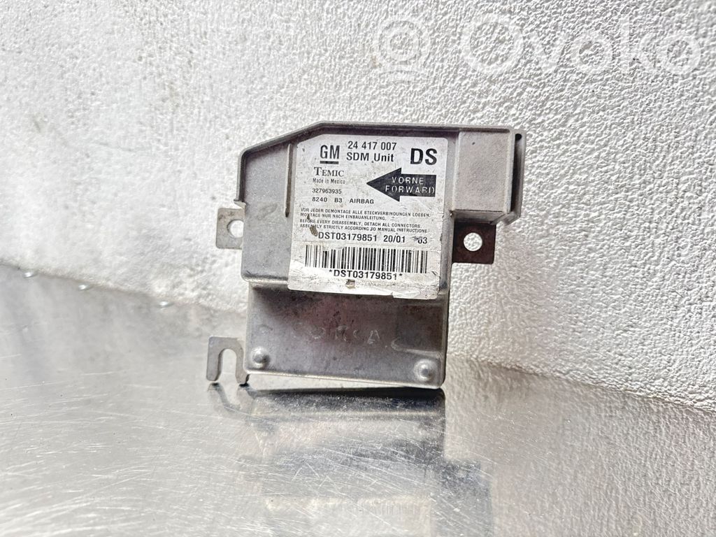 Opel Corsa C Gaisa spilvenu vadības bloks 