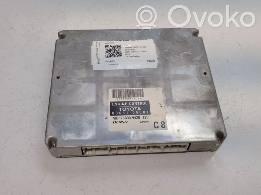 Toyota Avensis T250 Engine control unit/module 