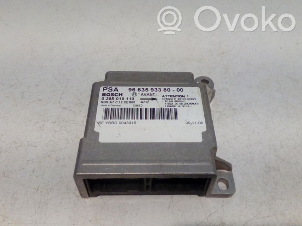 Peugeot 207 Airbag control unit/module 