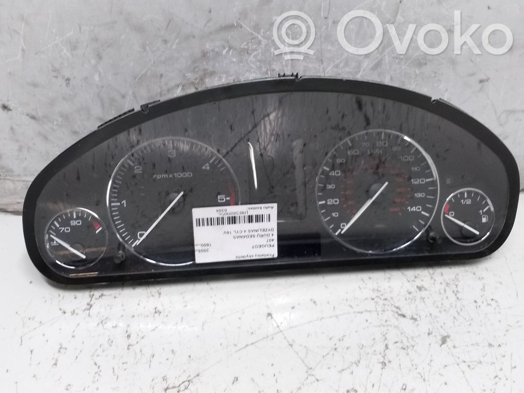 Peugeot 407 Speedometer (instrument cluster) 