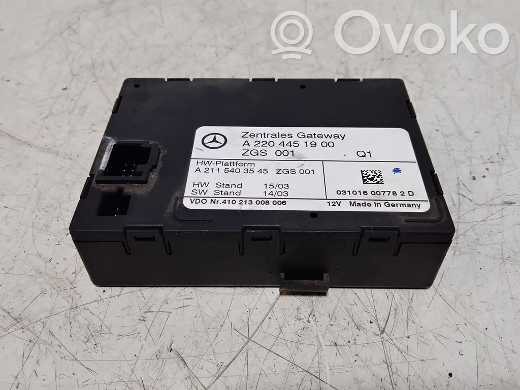 Mercedes-Benz S W220 Gateway control module 