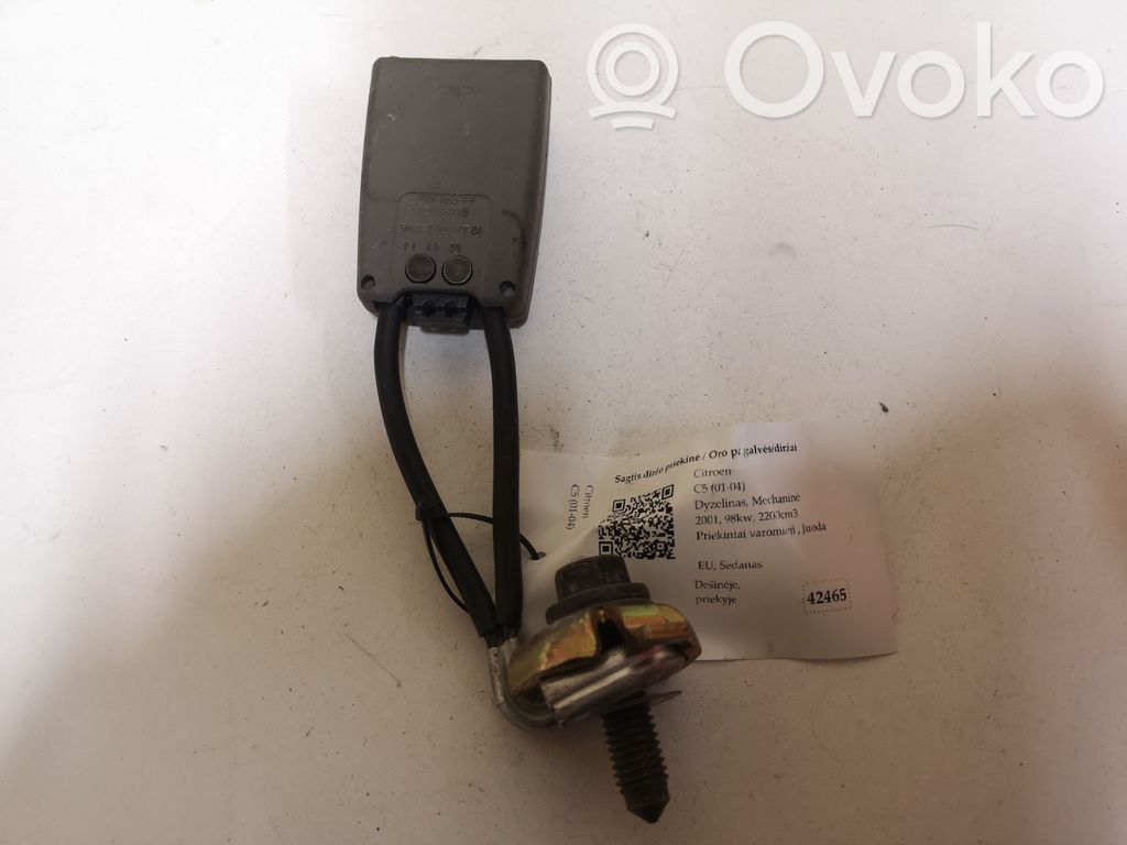 Citroen C5 Hebilla del cinturón delantero 