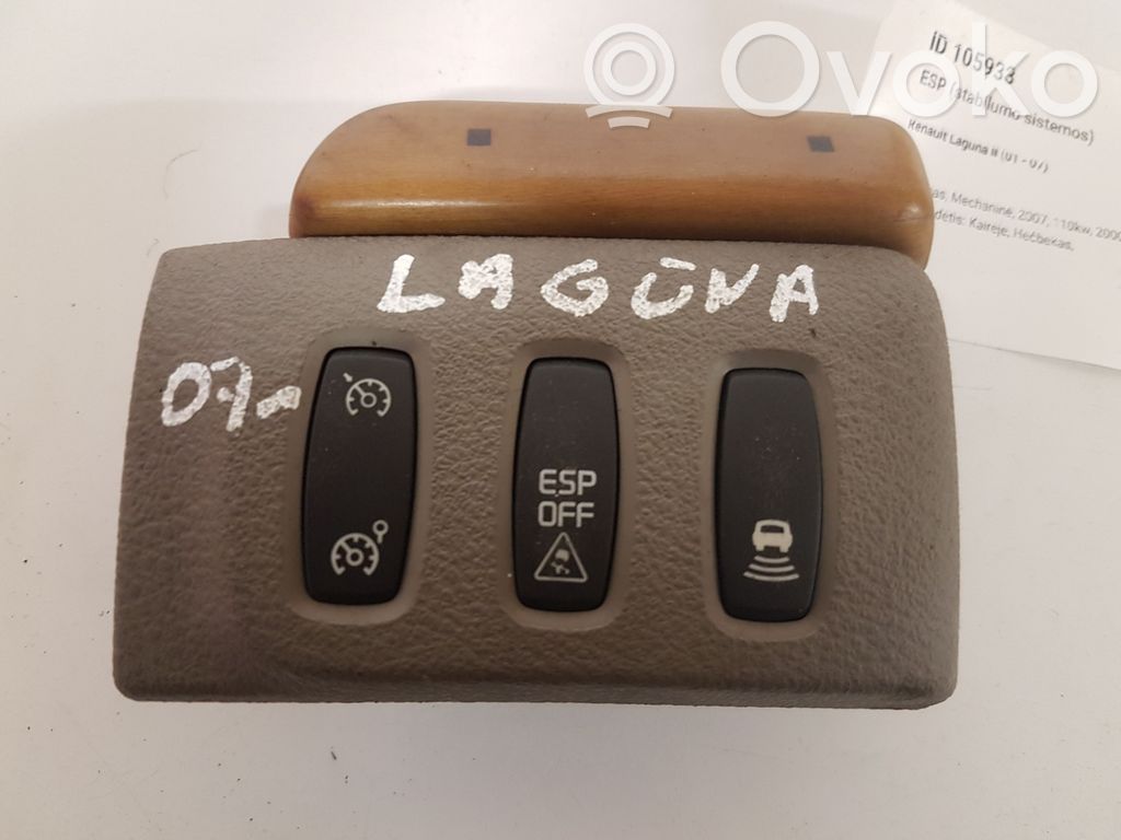 Renault Laguna II Interruptor ESP (programa de estabilidad) 