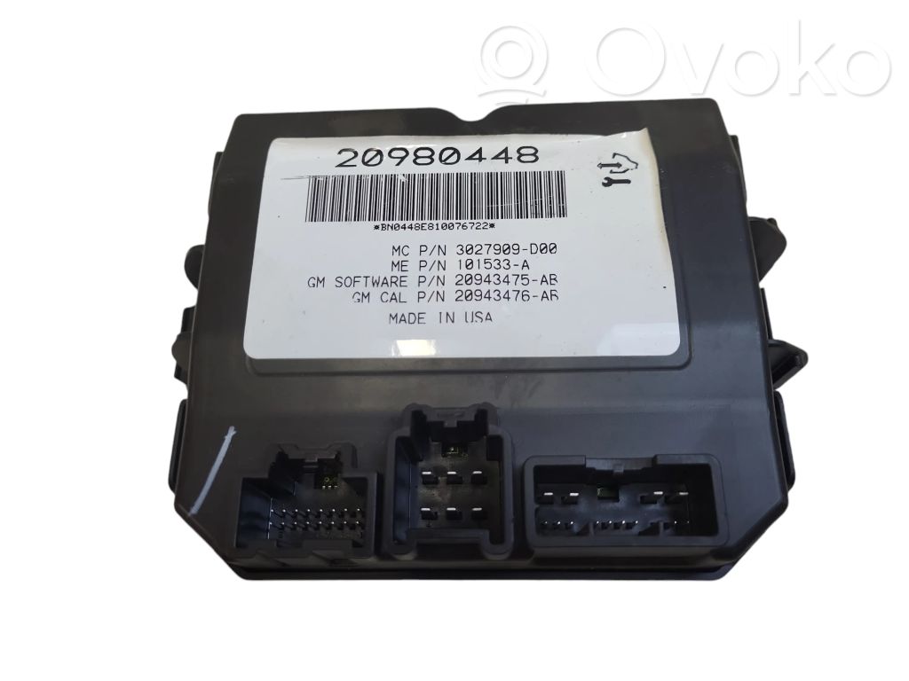 Opel Insignia A Tailgate/trunk control unit/module 
