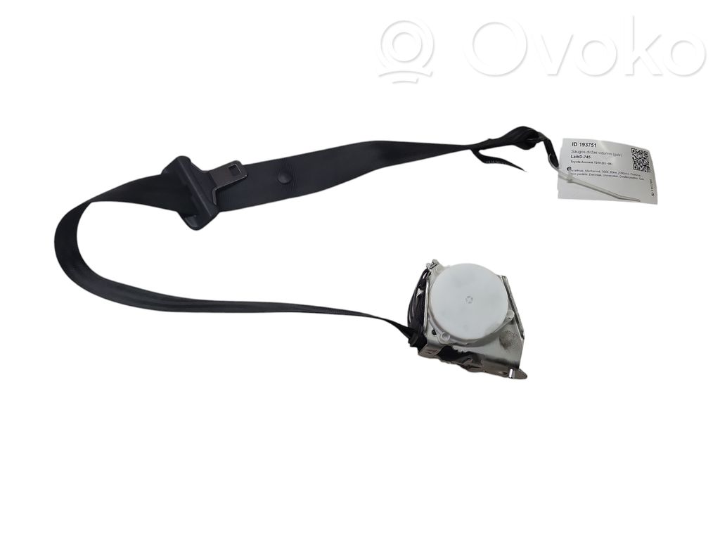 Citroen C5 Cinturón medio (trasero) 