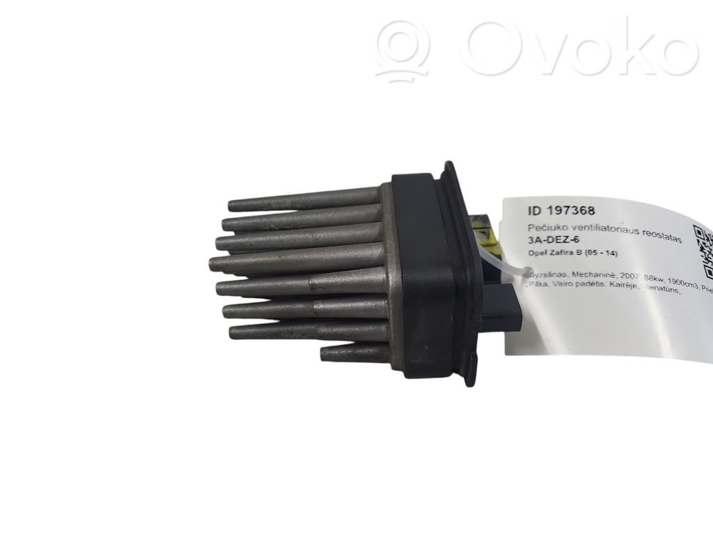 Opel Zafira B Motor aerotermă/rezistor ventilator 
