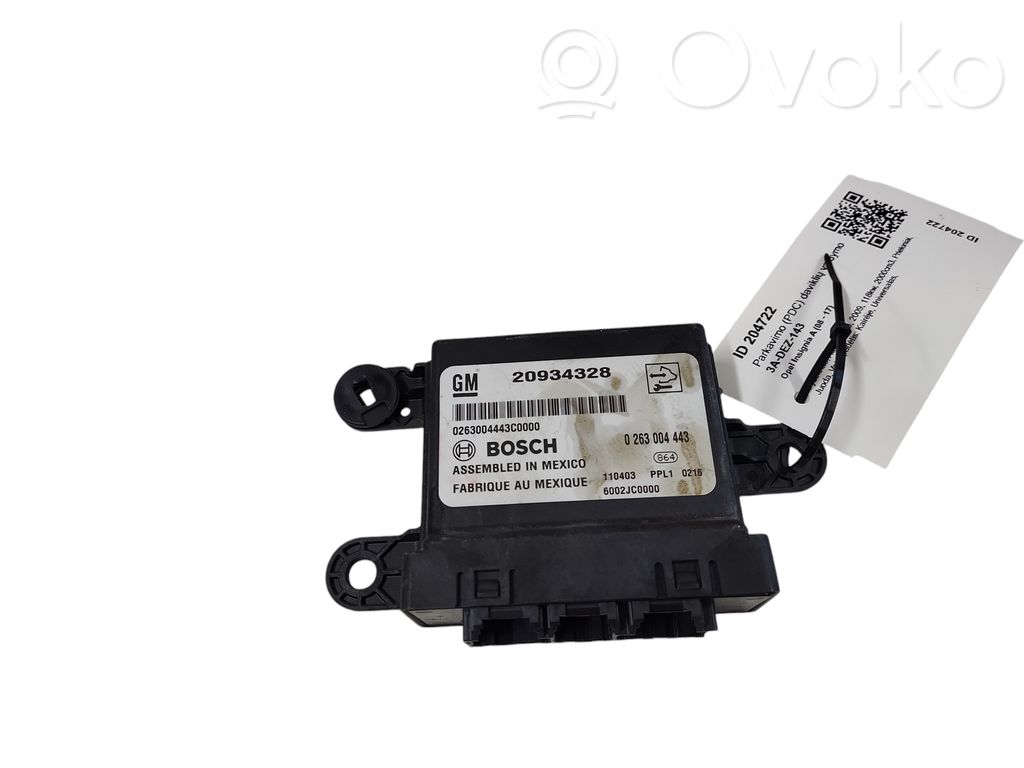 Opel Insignia A Parking PDC control unit/module 