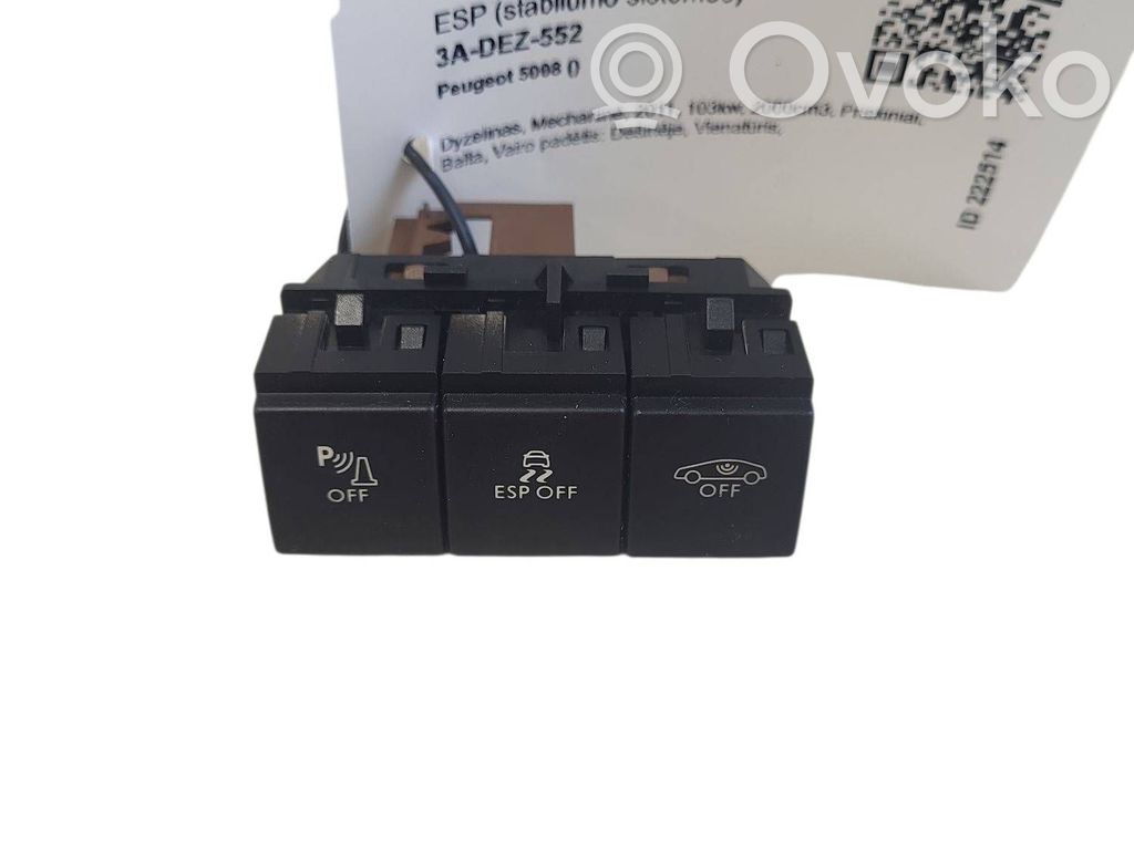 Peugeot 5008 ESP (stability program) switch 