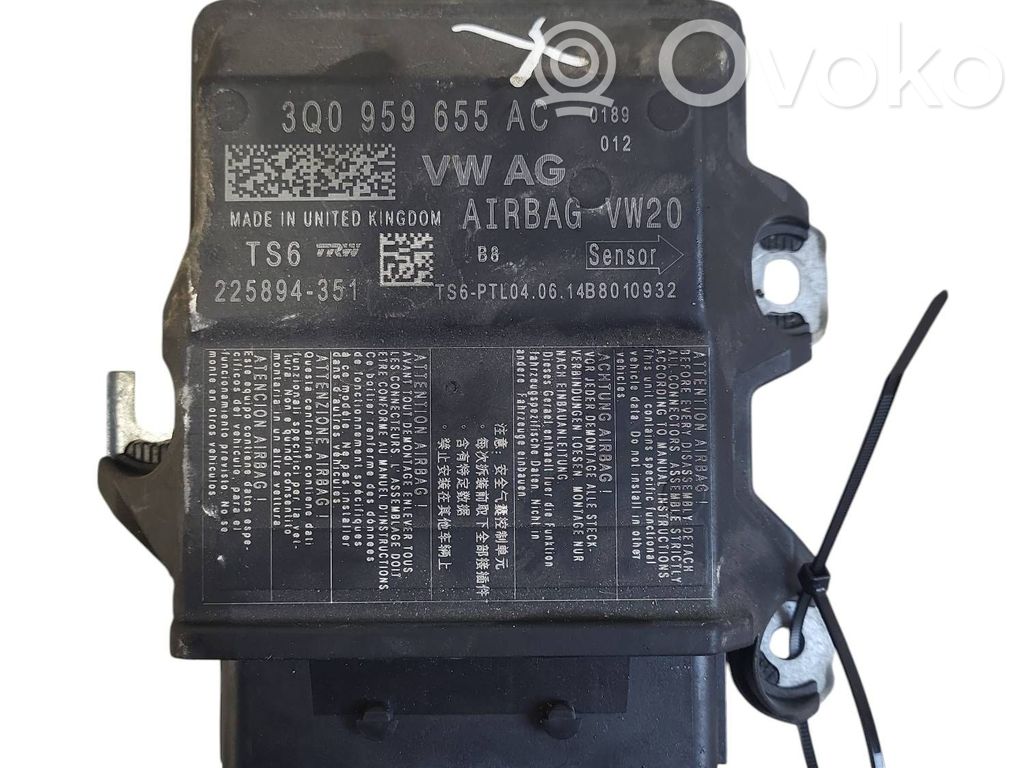 Skoda Octavia Mk3 (5E) Centralina/modulo airbag 