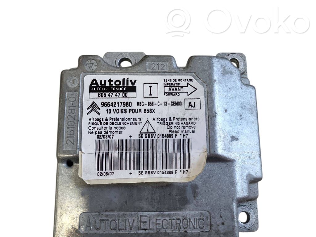 Centralina/modulo airbag   9664217980,606474700