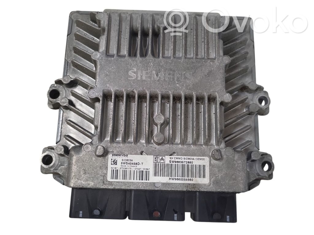 Engine control unit/module   9660054980,9683572880,5WS40458DT