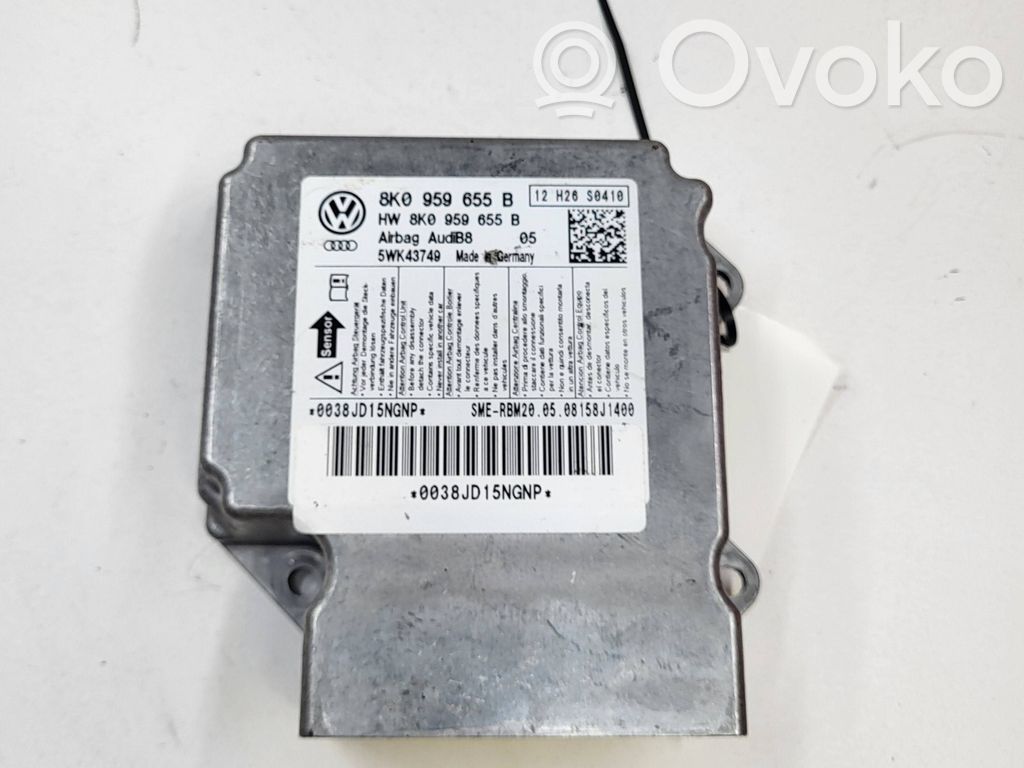 Unidad de control/módulo del Airbag   8K0959655B,5WK43749