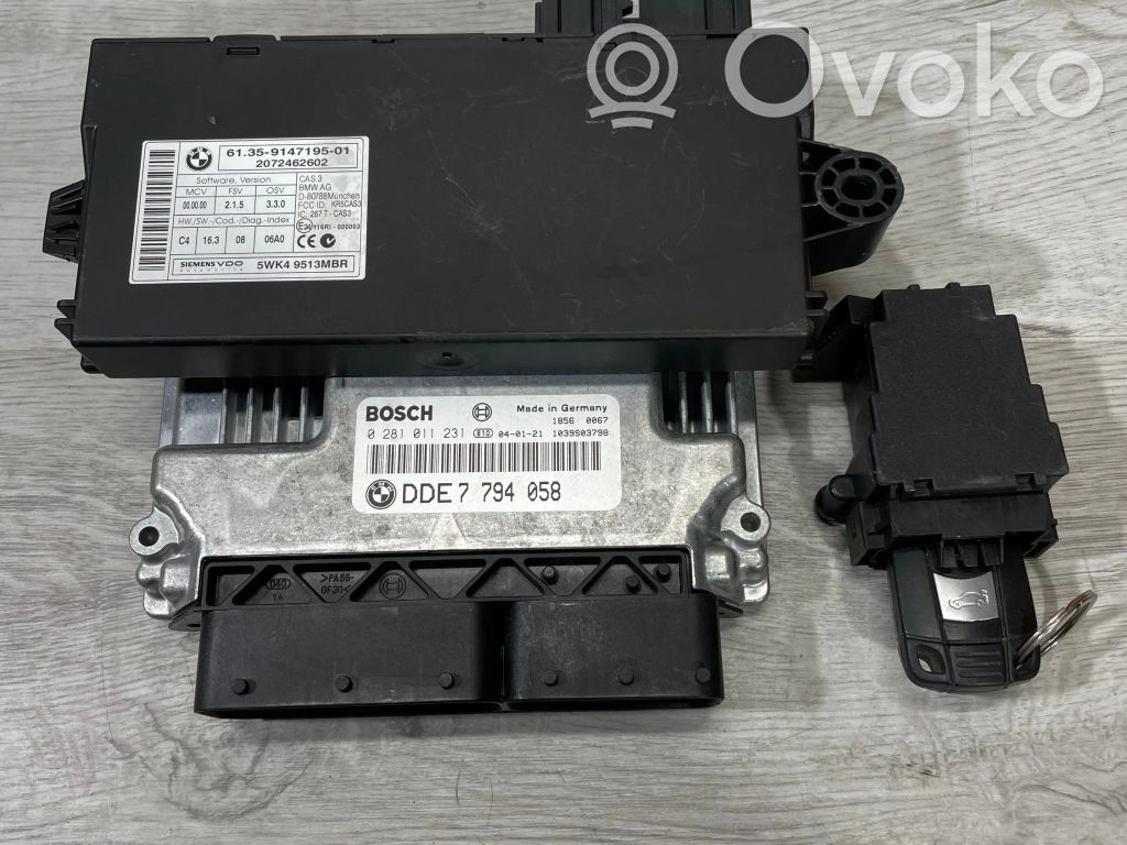 BMW 5 E60 E61 Engine ECU kit and lock set 
