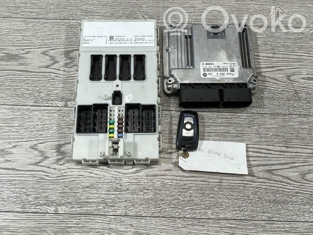 BMW 3 F30 F35 F31 Komputer / Sterownik ECU i komplet kluczy 