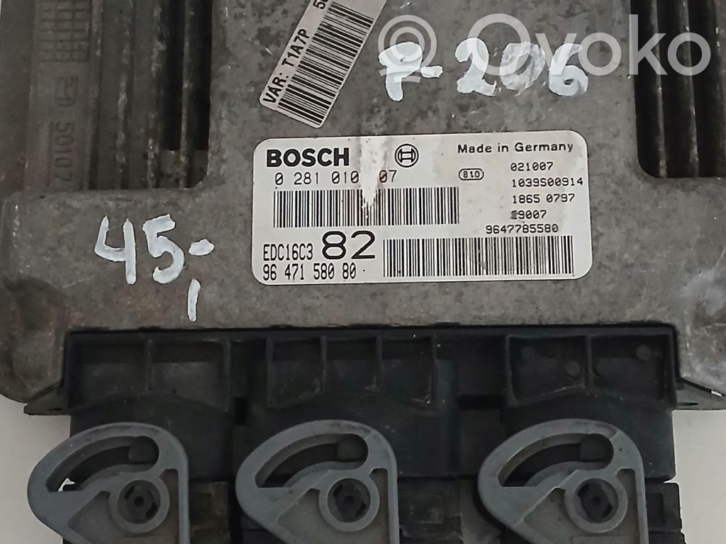 Peugeot 206 Engine control unit/module ECU 