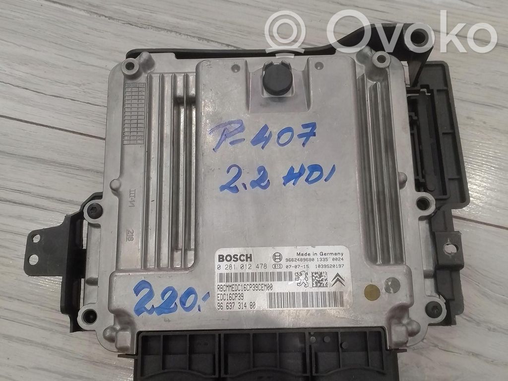 Peugeot 407 Engine control unit/module ECU 