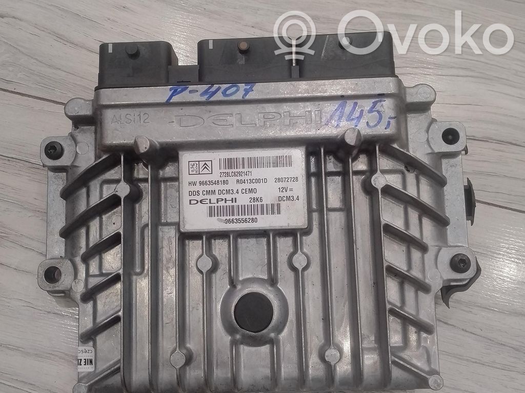 Engine control unit/module ECU   9663556280,9663556280