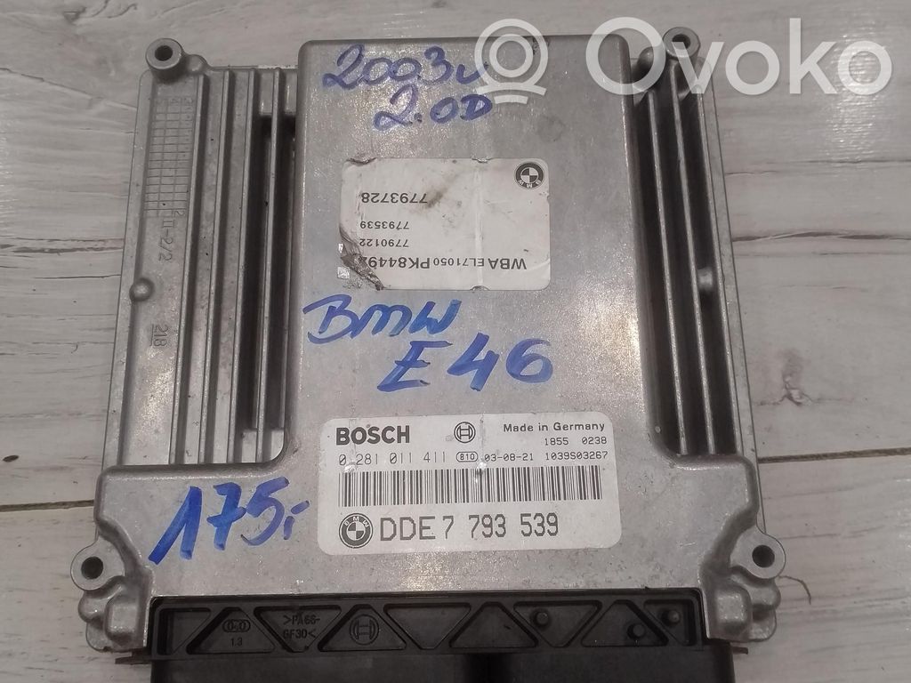 Unité de commande, module ECU de moteur   0281011411,0281011411
