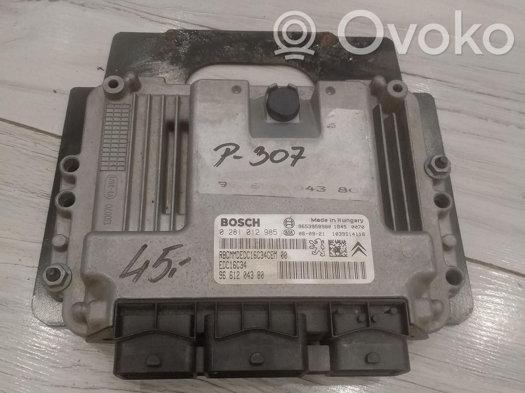Peugeot 307 Engine control unit/module ECU 