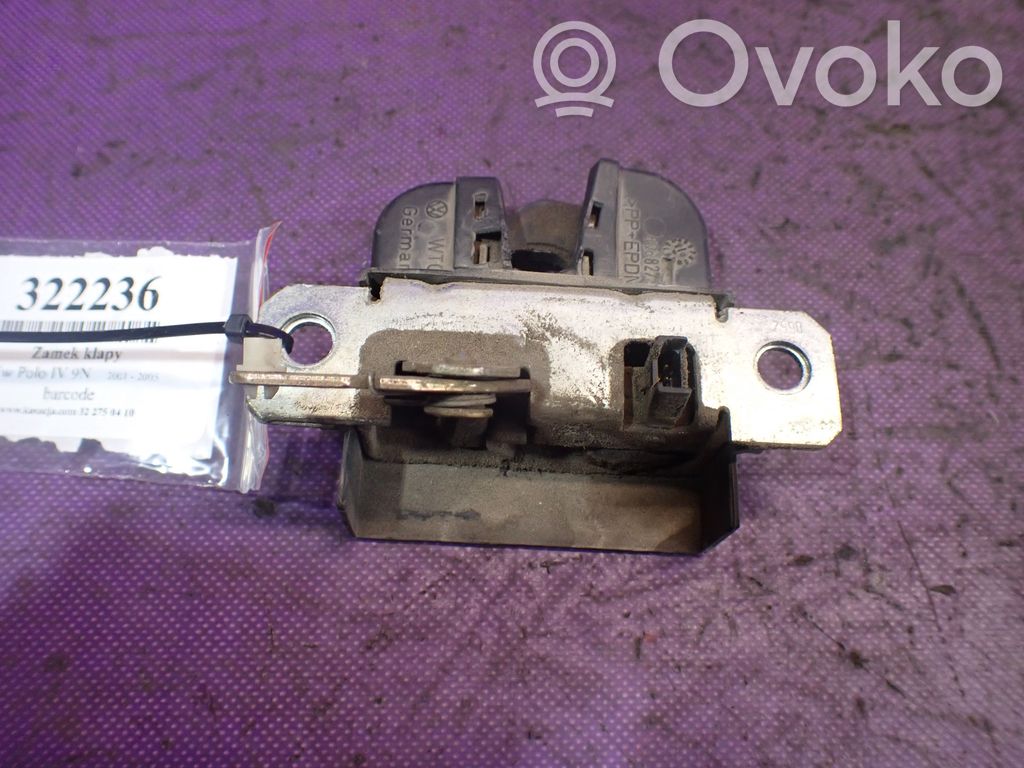 Volkswagen Polo Blocco/chiusura/serratura del portellone posteriore/bagagliaio
