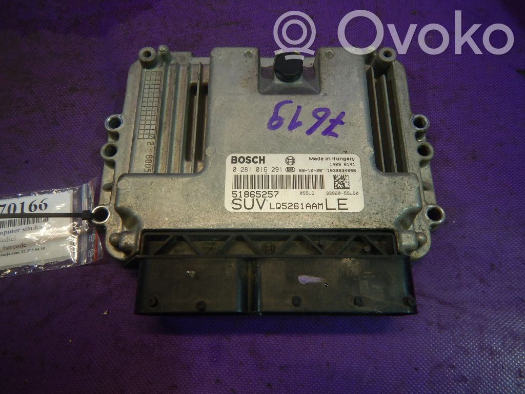 Fiat Sedici Unidad de control/módulo ECU del motor 
