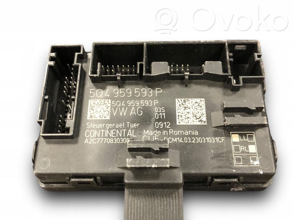 Unité de commande module de porte   5Q4959593P,5Q4959593P