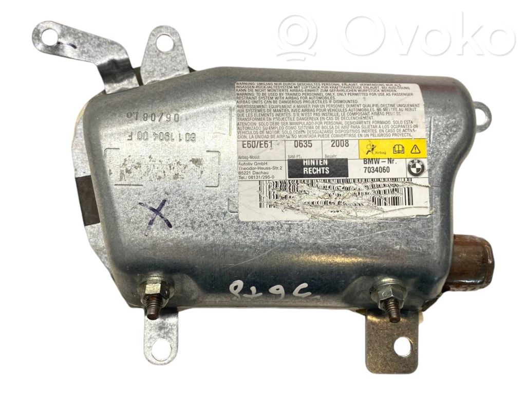 BMW 5 E60 E61 Airbag de la puerta trasera 
