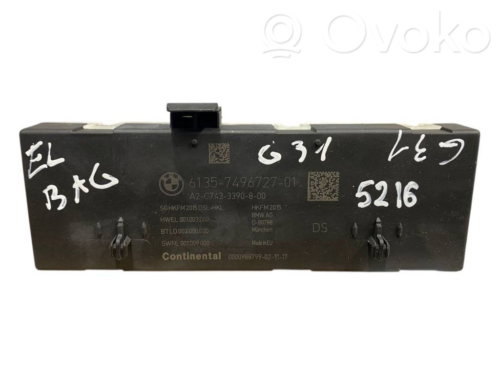 BMW 5 G30 G31 G38 Sterownik / Moduł elektrycznej klapy tylnej / bagażnika 