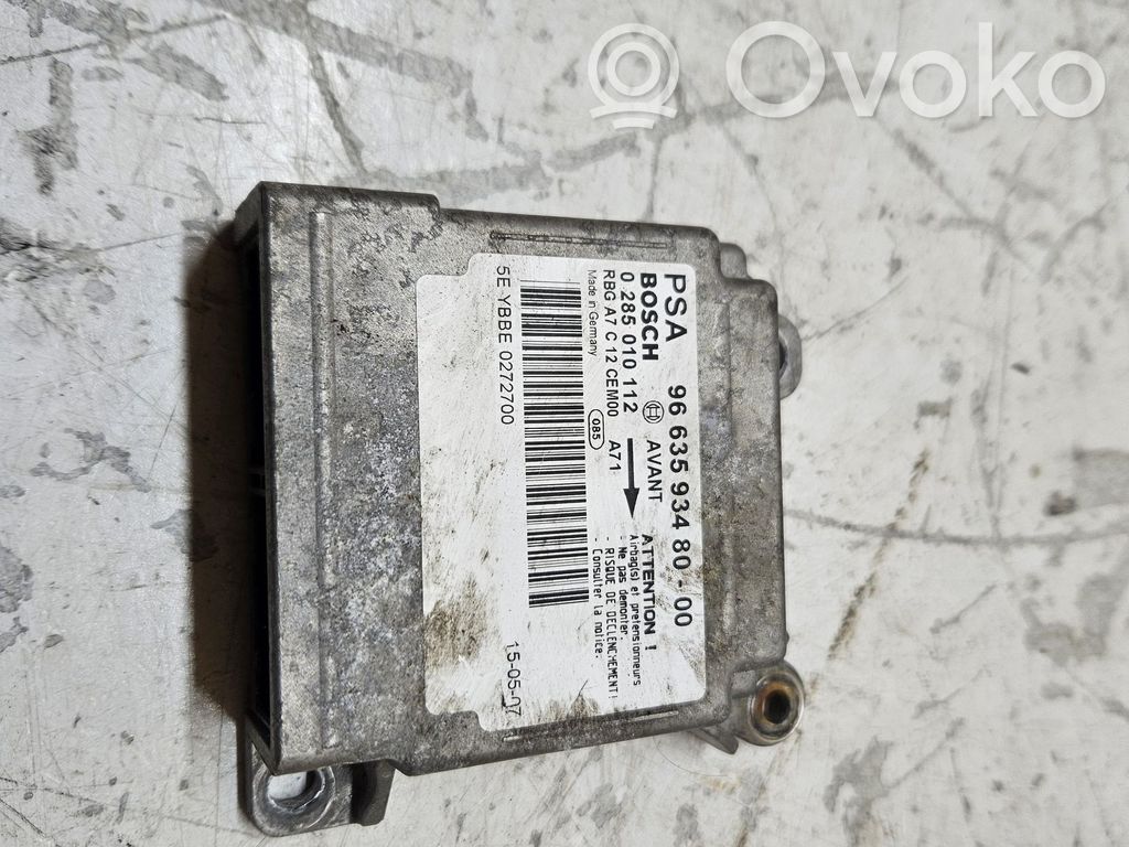 Peugeot 207 Airbag control unit/module 