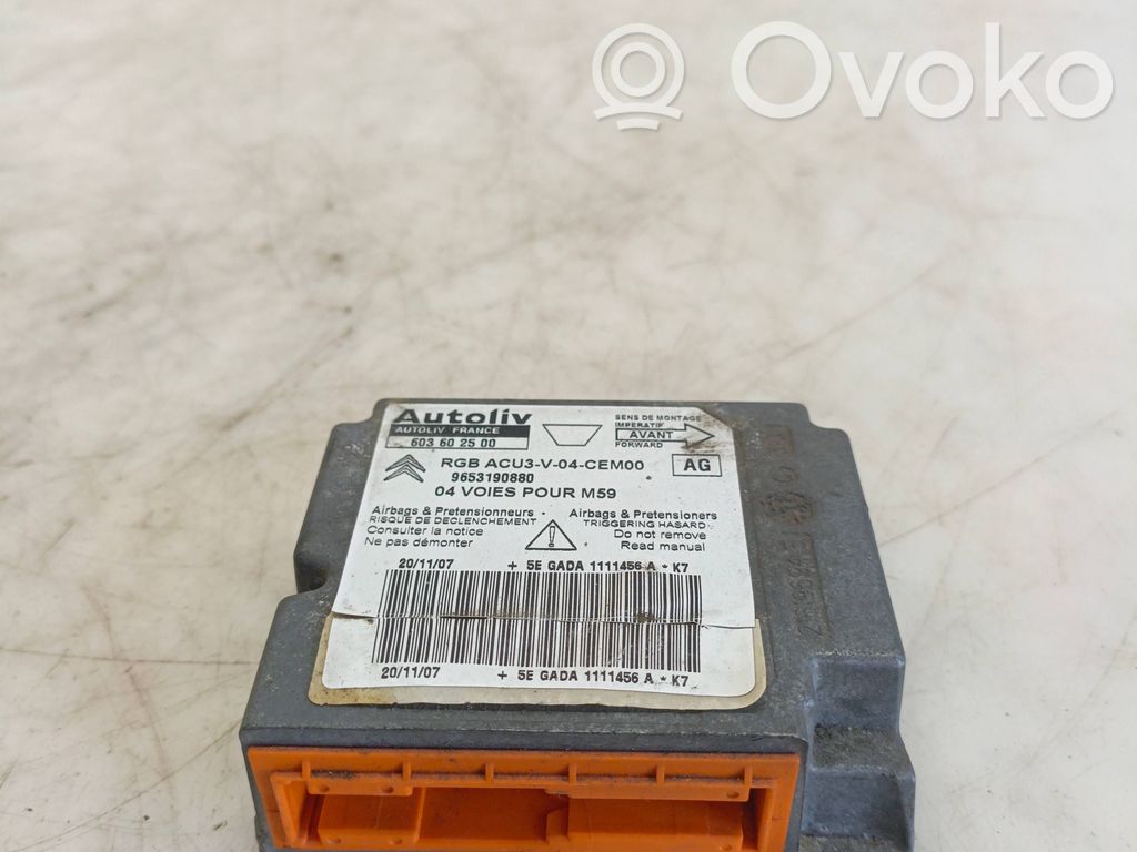 Citroen Berlingo Airbag control unit/module 