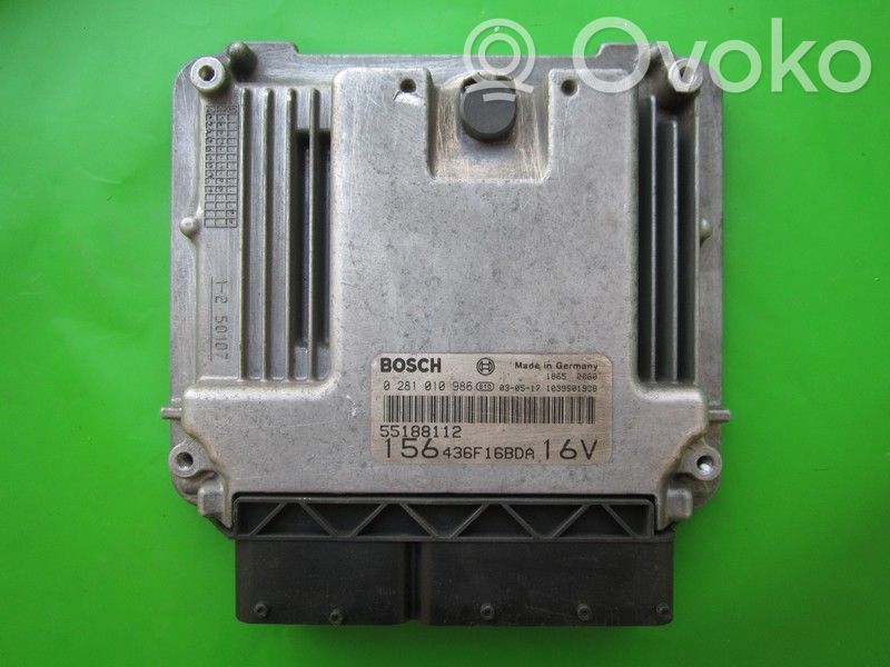 Engine control unit/module ECU   55188112,0281010986