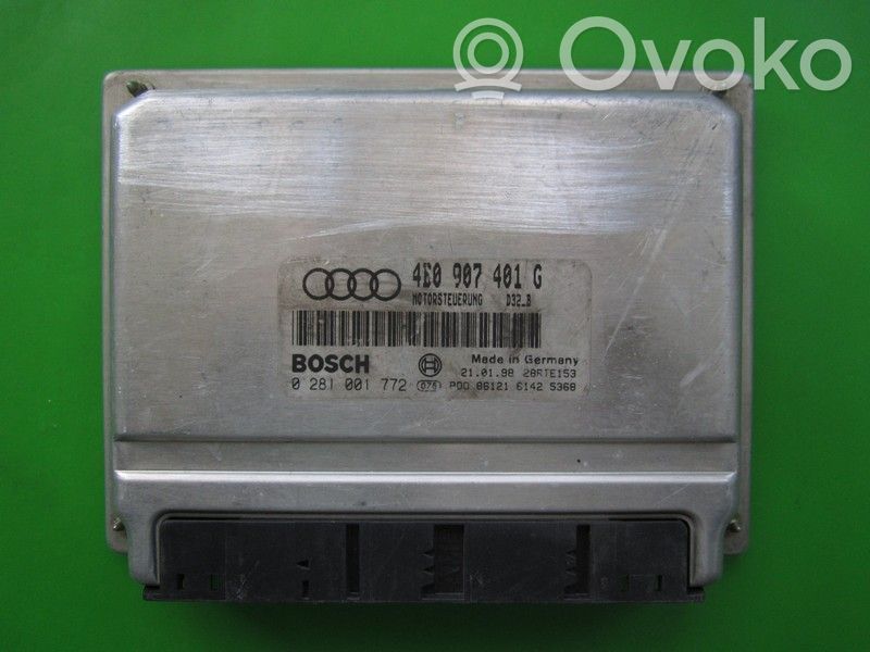 Engine control unit/module ECU   4B0907401G,0281001772