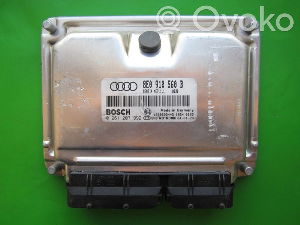 Engine control unit/module ECU   8E0910560B,0261207992