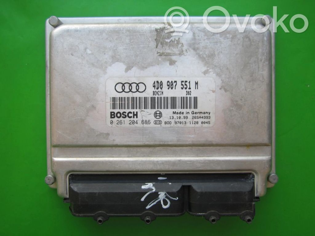 Audi A8 S8 D2 4D Unité de commande, module ECU de moteur 