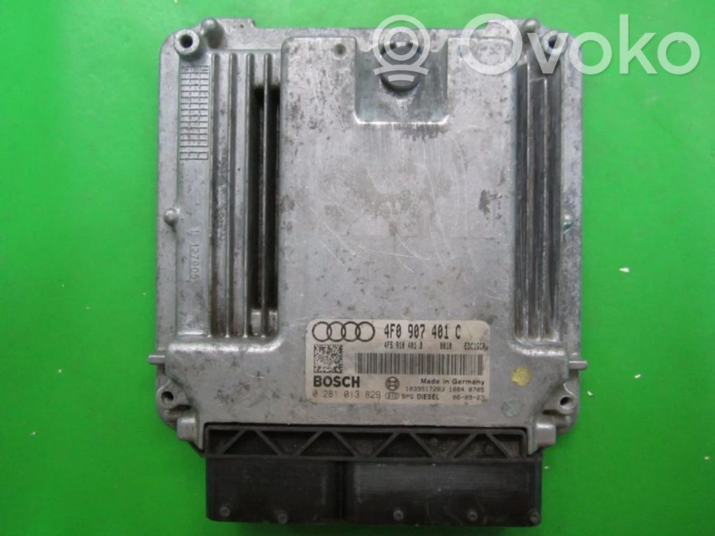 Engine control unit/module ECU   4F0907401C,0281013829