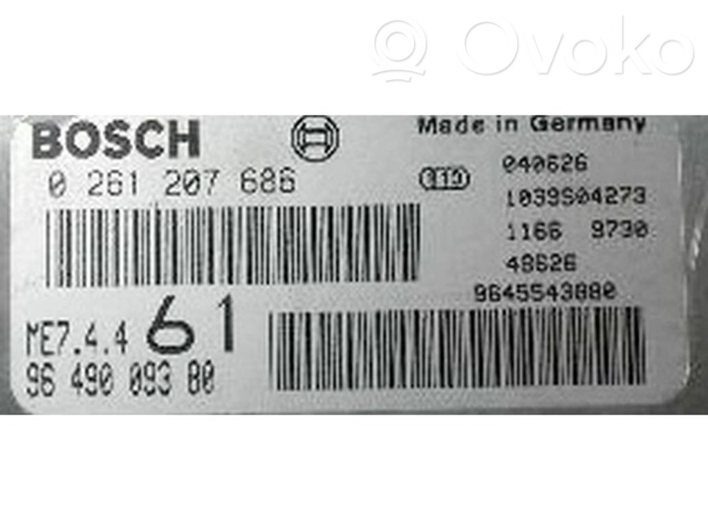 Citroen Berlingo Komputer / Sterownik ECU silnika 