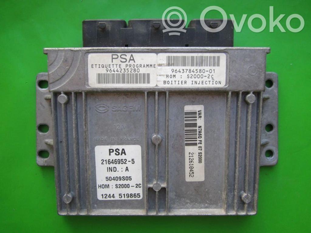 Engine control unit/module ECU   9644235280,21646952