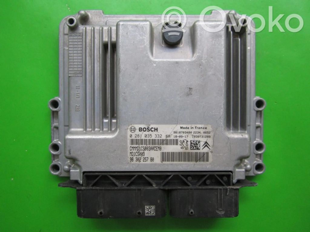 Engine control unit/module ECU   9830225780,0281035332