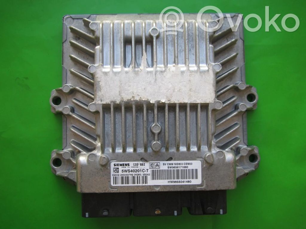 Engine control unit/module ECU   9656171680,5WS40201CT