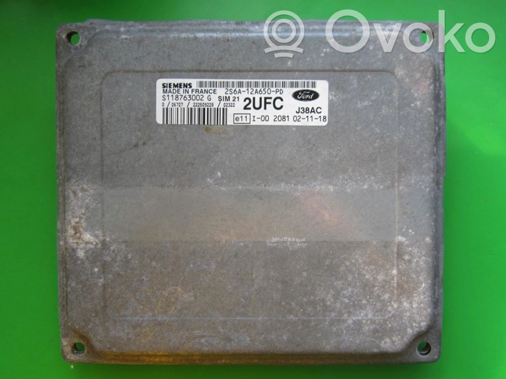 Engine control unit/module ECU   2S6A12A650PD,S118763002G