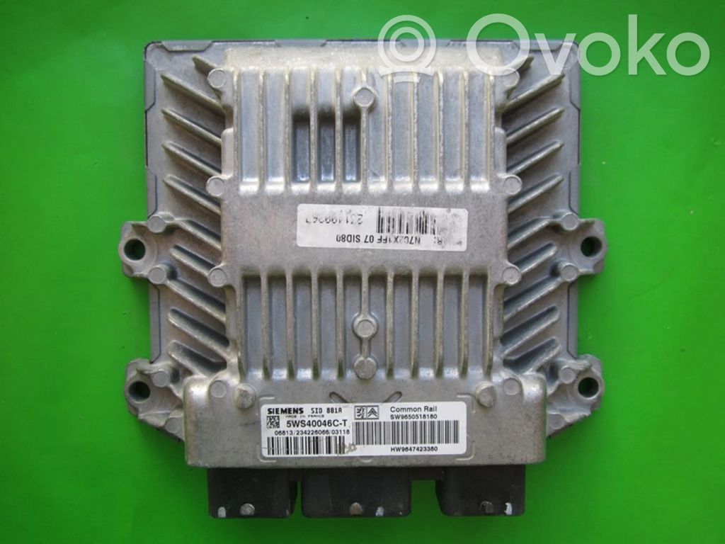Engine control unit/module ECU   9650518180,5WS40046CT