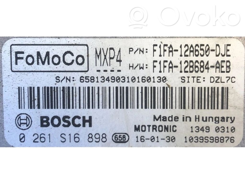 Engine control unit/module ECU   F1FA12A650DJE,0261S16898