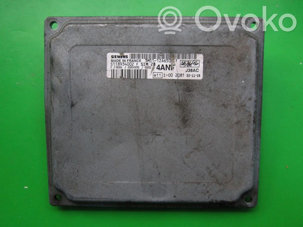 Ford Focus Unidad de control/módulo ECU del motor 