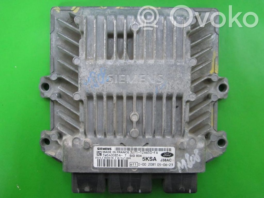 Engine control unit/module ECU   3U7112A650FA,5WS40085AT