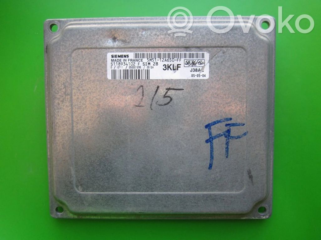 Unidad de control/módulo ECU del motor   5M5112A650FF,S118934102F