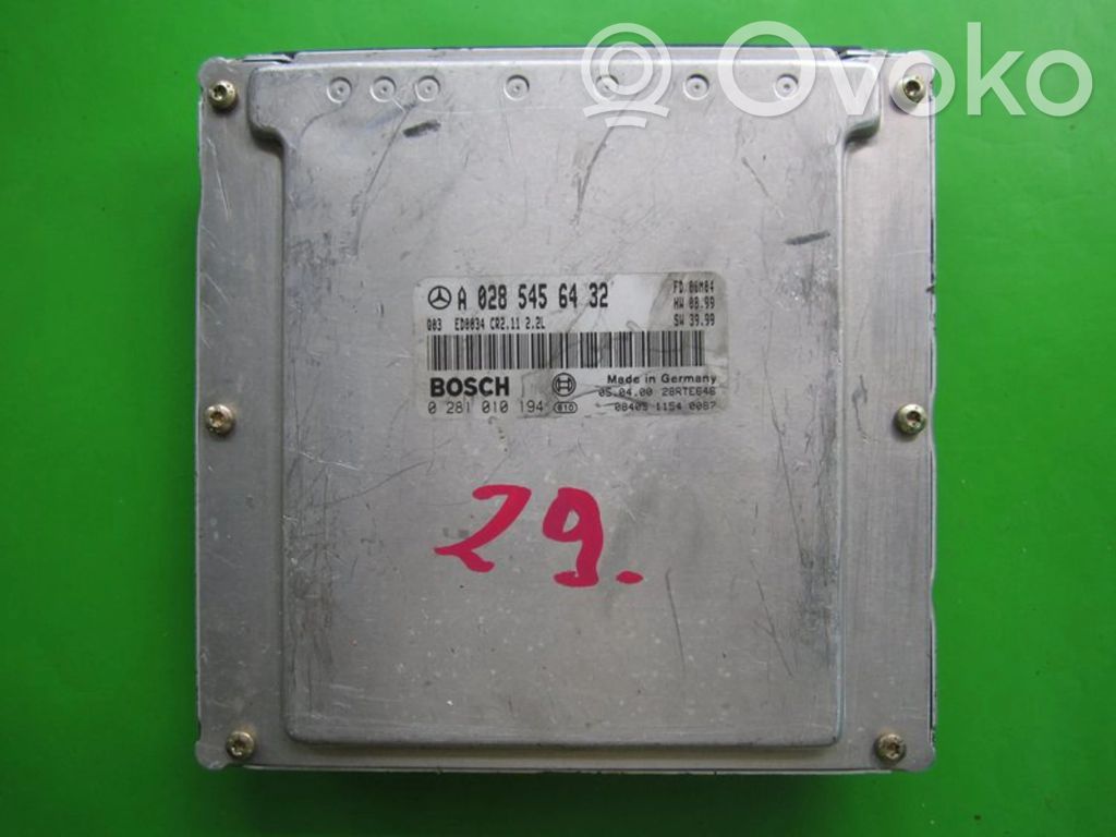 Komputer / Sterownik ECU silnika   A0285456432,0281010194