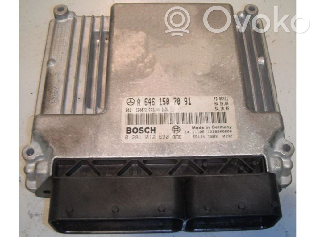 Engine control unit/module ECU   A6461507091,0281012690