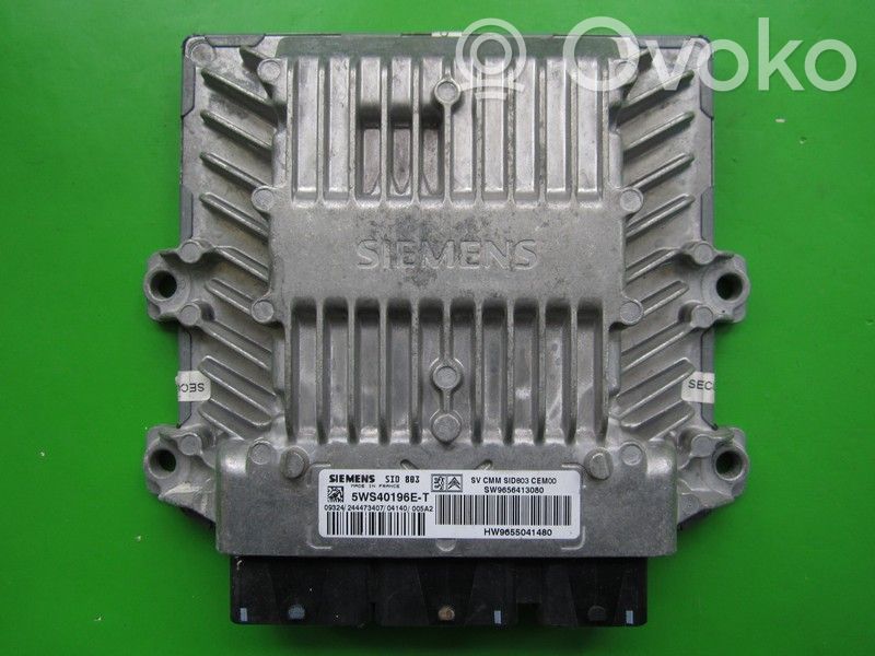 Engine control unit/module ECU   9656413080,5WS40196ET